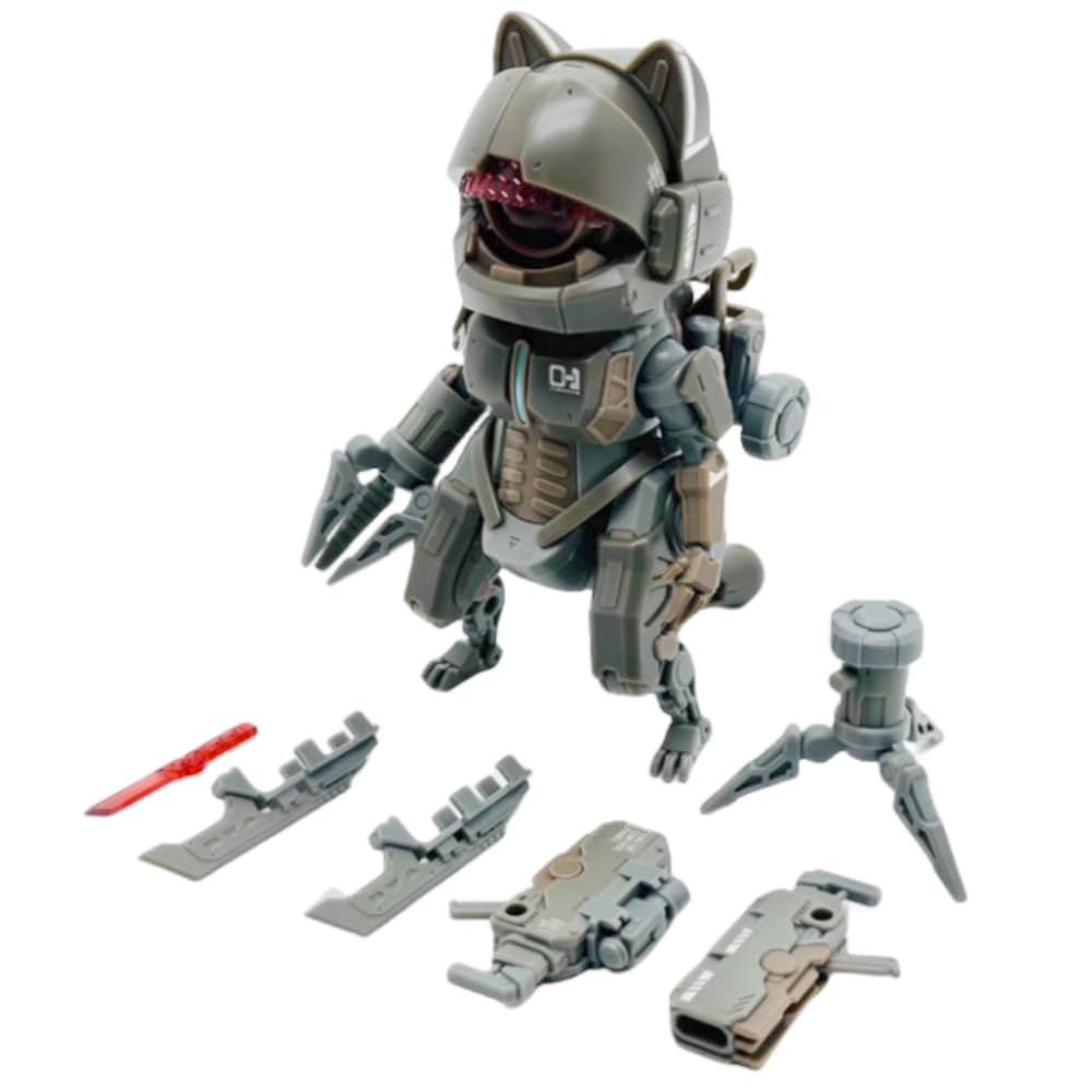 Kits de modelos de plástico ROBOBEAST: Figuras de acción coleccionables de Scanner Neko a escala 1:12
