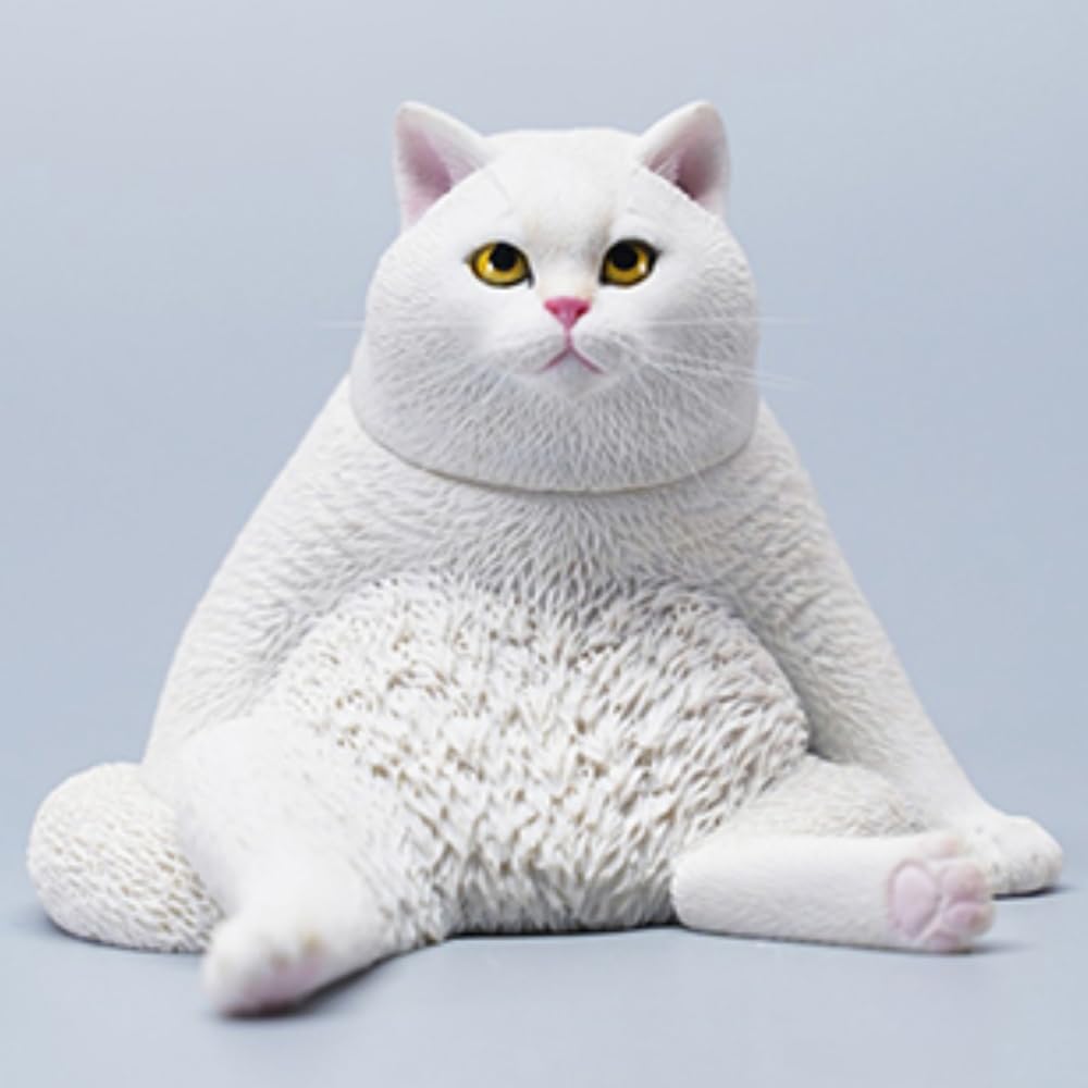 Figura de gato coleccionable JXK: Lazy Cat 5.0, pintada a mano por expertos, realista, de resina segura, miniatura a escala 1:6.