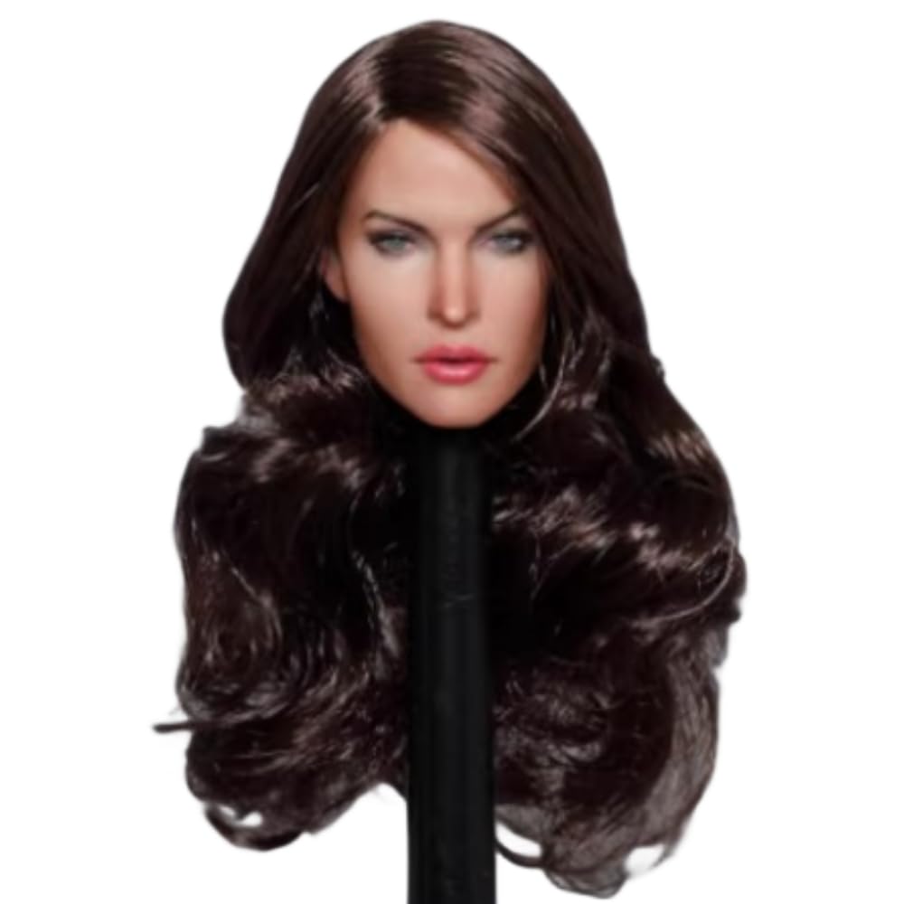 Escultura de cabeza femenina, niña europea de 12 pulgadas