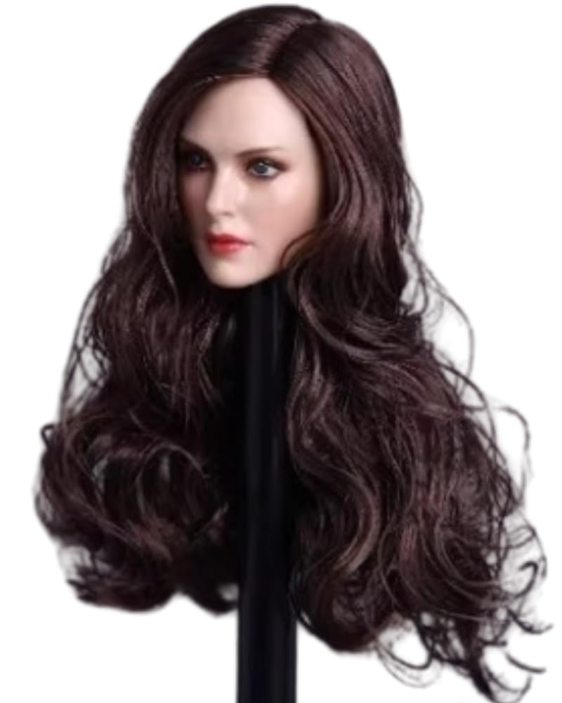 Escultura de cabeza femenina, niña europea de 12 pulgadas