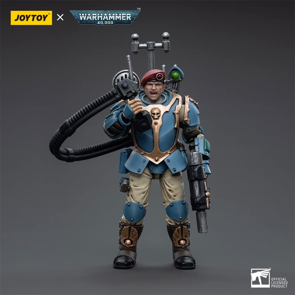 JoyToy Warhammer 40K 1/18 Scale Astra Militarum Tempestus Scions Command Squad 55th Kappic Eagles Vox Operator Action Figure