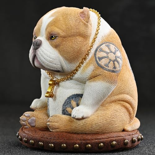 Figura de perro coleccionable JXK: Perro de Street Fighter, miniatura de animal a escala 1:12