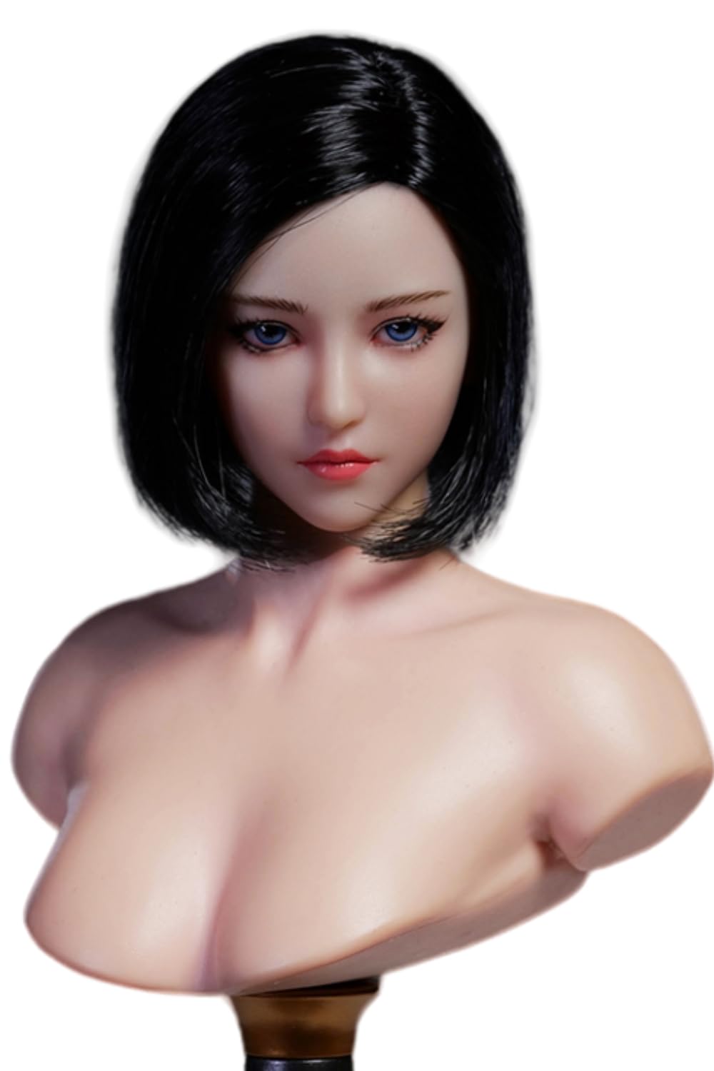 Escultura de cabeza femenina a escala 1:6, diseño de ojos móviles, escultura de cabeza de niña asiática para figuras de acción de 12 pulgadas YMT101A