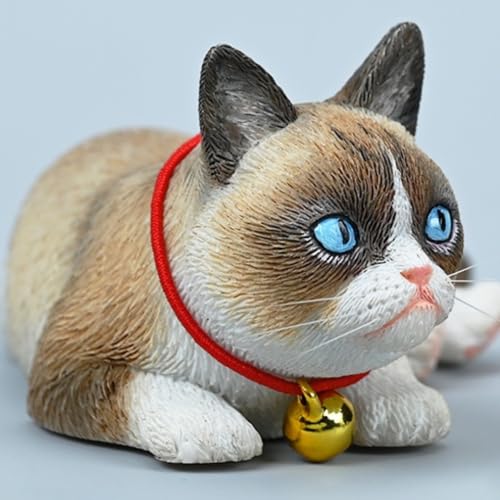 Figura de gato coleccionable JXK: Ugly Cat 2.0, pintada a mano por expertos, realista, de resina segura, miniatura a escala 1:6, JXK219