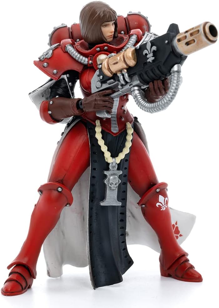 JoyToy 40K Adepta Sororitas Battle Sisters Order of The Bloody Rose Sister Lonell Figurine de collection à l'échelle 1:18