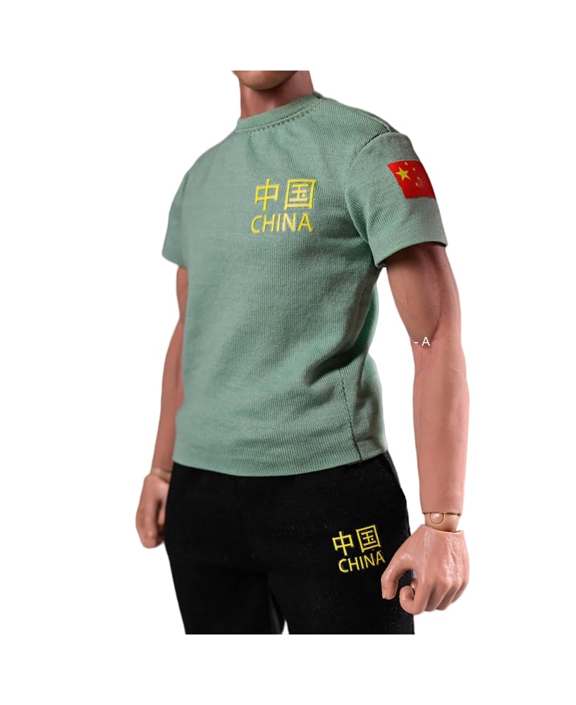 Ropa para muñeco masculino a escala 1/6: Conjunto de entrenamiento especial para aficionados militares verdes para figura de acción coleccionable de 12 pulgadas SA005 (A)