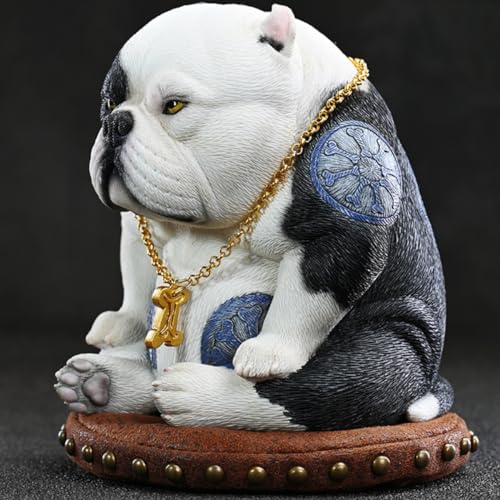 Figura de perro coleccionable JXK: Perro de Street Fighter, miniatura de animal a escala 1:12
