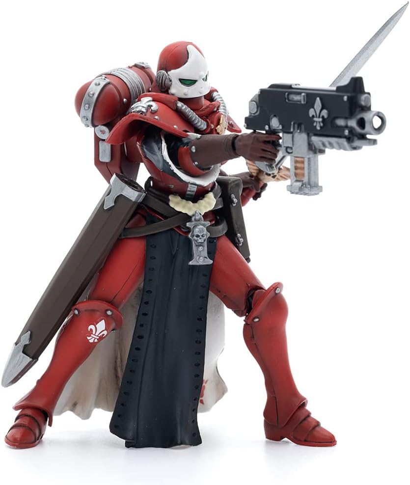 JoyToy ¡Á Warhammer 40K Figurines d'action de science-fiction sous licence officielle à l'échelle 1/18, série complète Adepta Sororitas (Kamina, Bloody Rose)