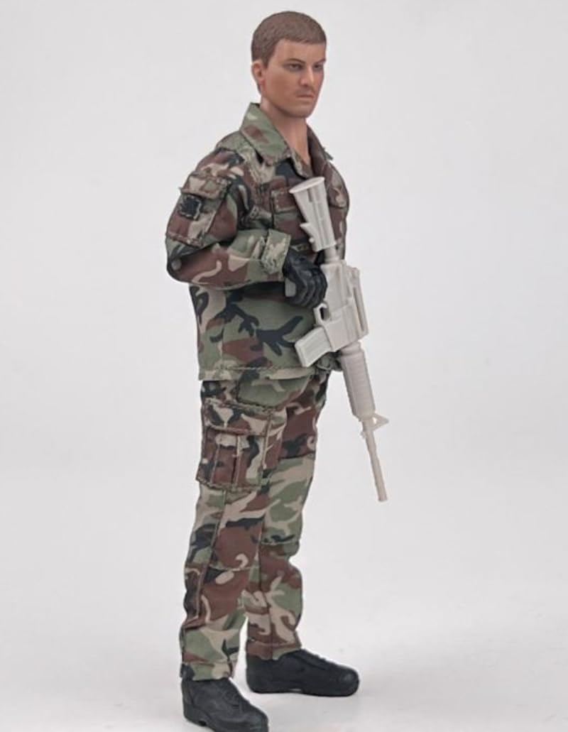 Figura a escala 1/12 Ropa para muñeca: Conjunto de combate BDU coleccionable masculino