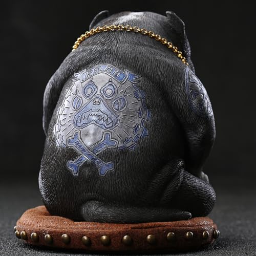 Figura de perro coleccionable JXK: Perro de Street Fighter, miniatura de animal a escala 1:12