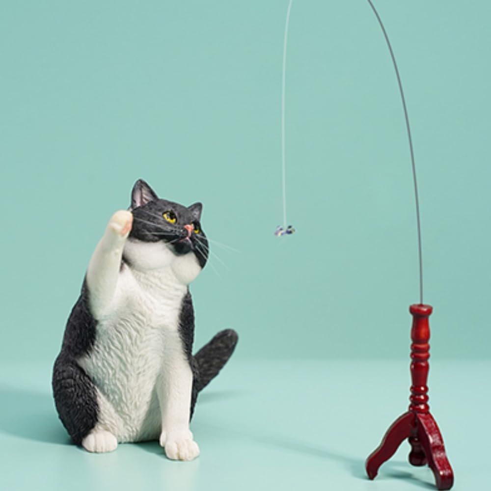 Figurine de chat de collection JXK : British Shorthair 2.0, peinte à la main avec soin, réaliste, en résine sûre, miniature à l'échelle 1:6