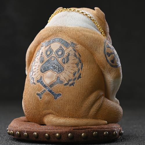 Figura de perro coleccionable JXK: Perro de Street Fighter, miniatura de animal a escala 1:12
