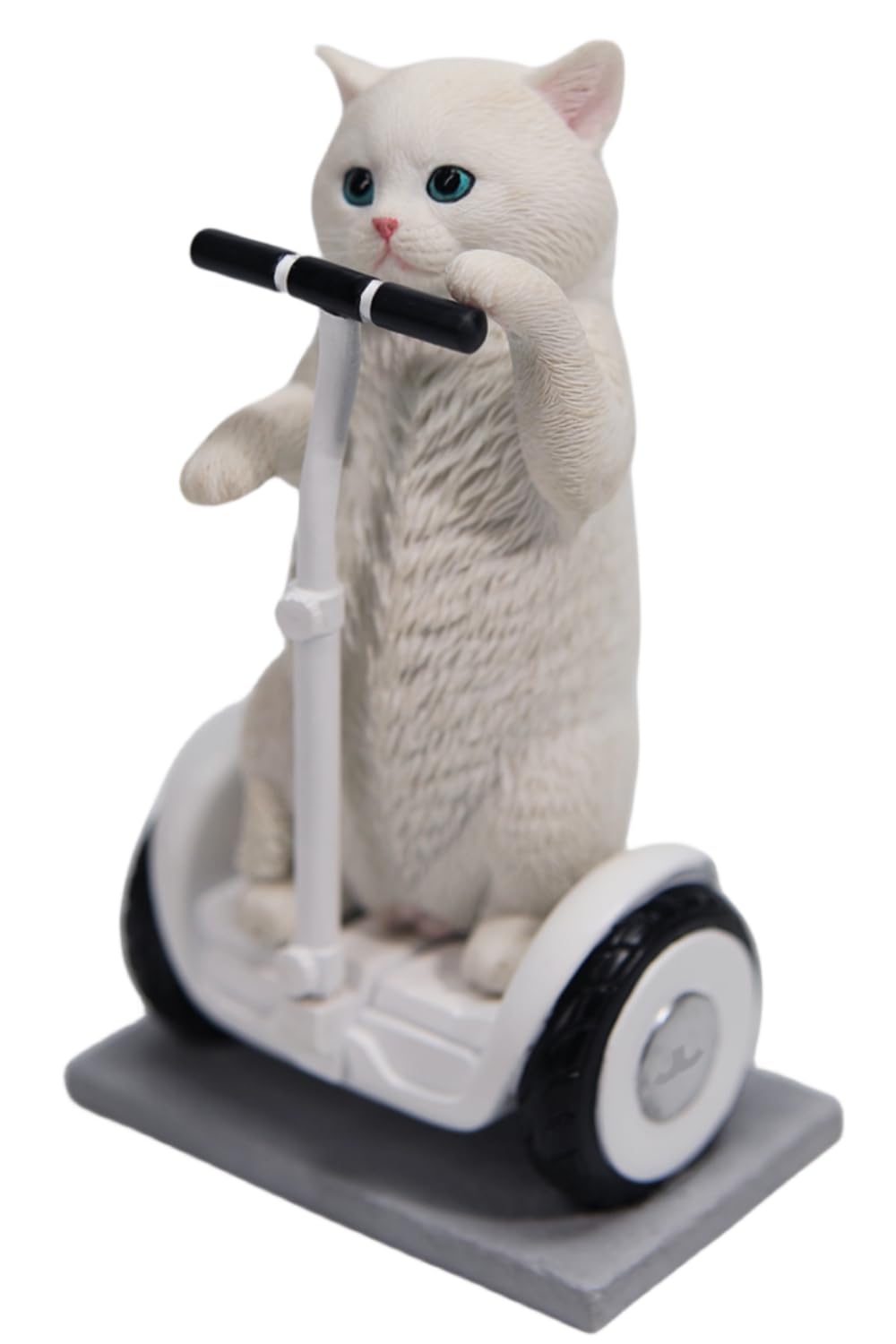 Figura de gato coleccionable JXK: Gato gris de pie, pintada a mano por expertos, realista, resina segura, miniatura a escala 1:6.