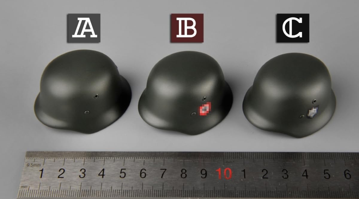 Accesorio de figura de acción a escala 1/6: Casco WH Metal M35 en miniatura coleccionable