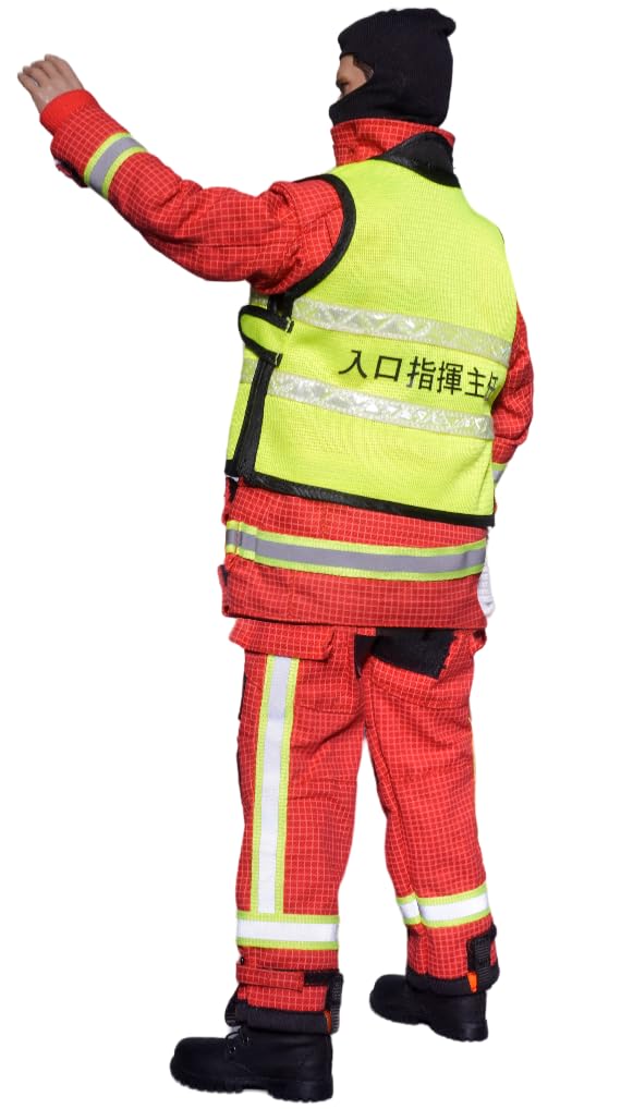 Ropa para muñeca a escala 1/6: Conjunto de traje de héroe de fuego para figura de acción coleccionable de 12 pulgadas JHFA