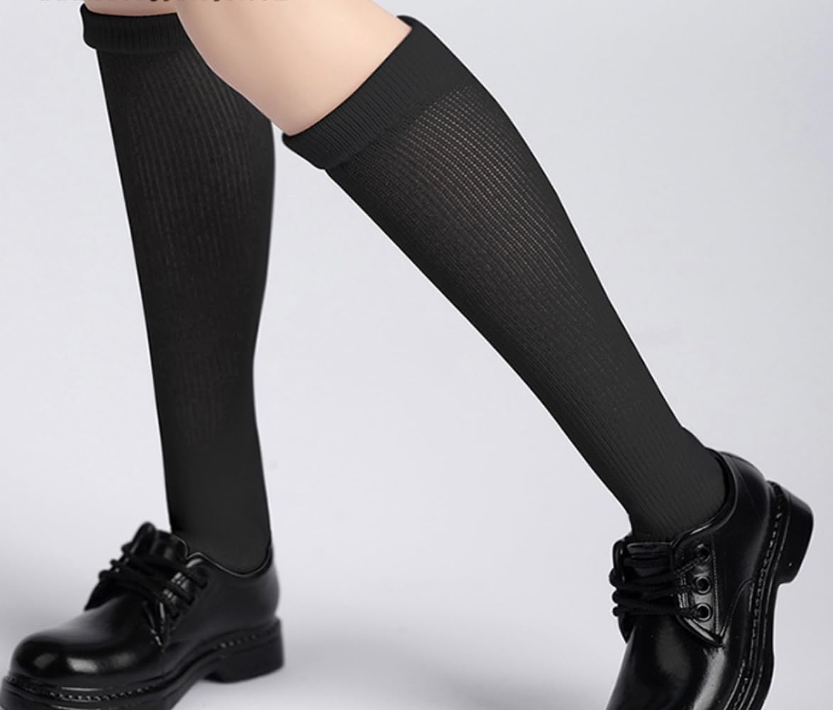 Ropa para muñecas a escala 1/6: calcetines de estudiante para figuras de acción coleccionables de 12 pulgadas