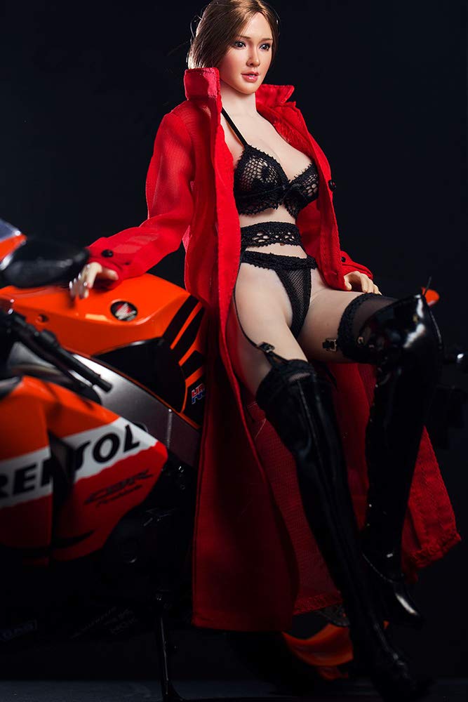 Figura femenina a escala 1/6, ropa, abrigo, sujetador, bragas y medias, conjunto DC086