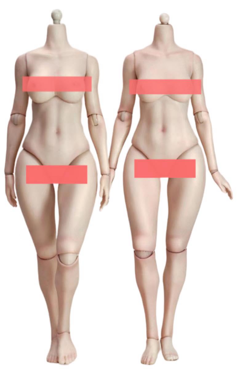 Figura de acción femenina True1Toys a escala 1:6 - Cuerpo alto y regordete, piel clara, busto grande EC3026A