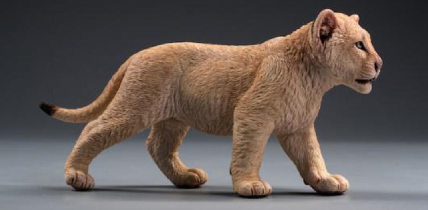 Figura de león coleccionable JXK: Simba y Nana, pintada a mano por expertos, realista, resina segura, miniatura a escala 1:6