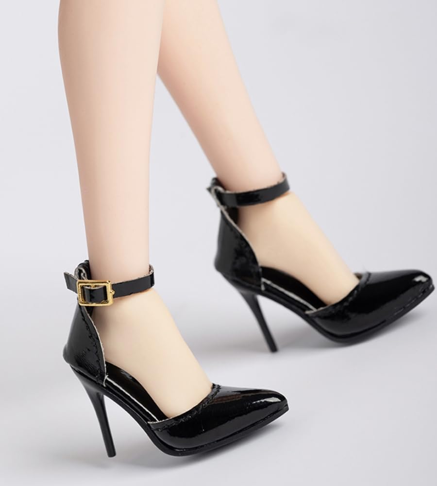 Accesorio para figura de acción a escala 1/6: Modelo de botas largas de tacón alto para mujer