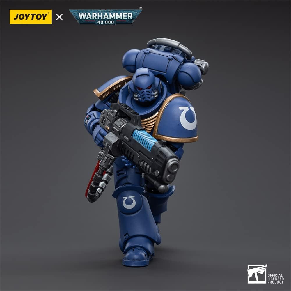 JoyToy - Figurines d'action de science-fiction Warhammer 40K sous licence officielle à l'échelle 1/18, série complète Ultramarine Hellblasters Brother Paxor