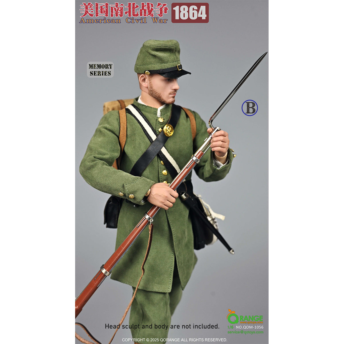QORANGE QOTOYS American Civil War 1864 Accessory Pack for 1/6 Scale 12-inches Action Figurine