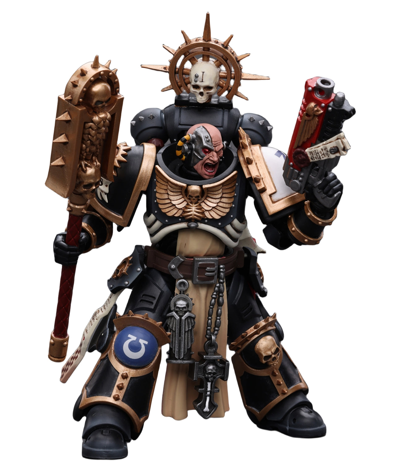 JoyToy Warhammer 40K Figurine à collectionner : Chapelain outremer Indomitus à l'échelle 1:18, figurines d'action JT8902