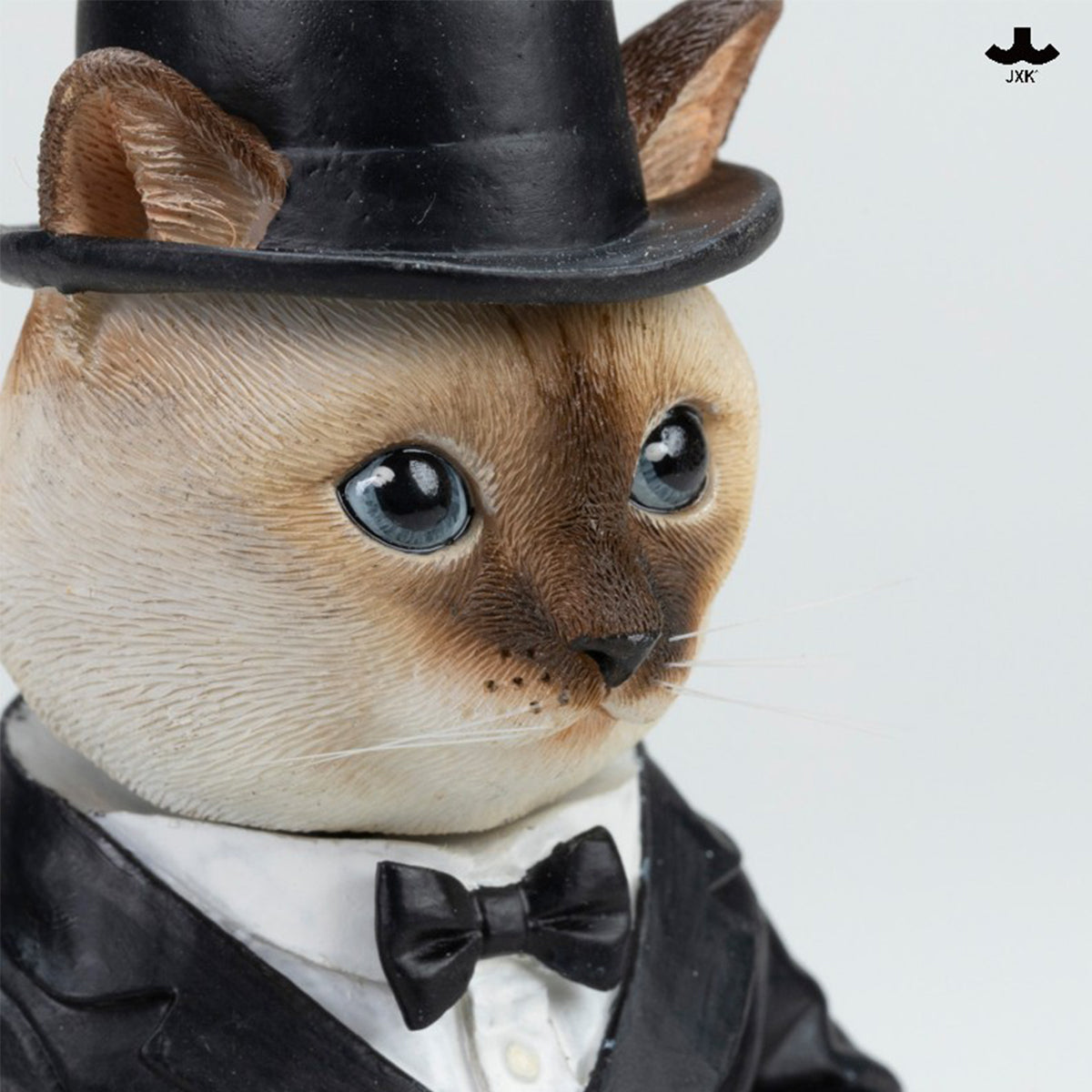 JXK Chaplin Cat (JXK344) Static Expertly Hand-Painted Lifelike Animal Figurine