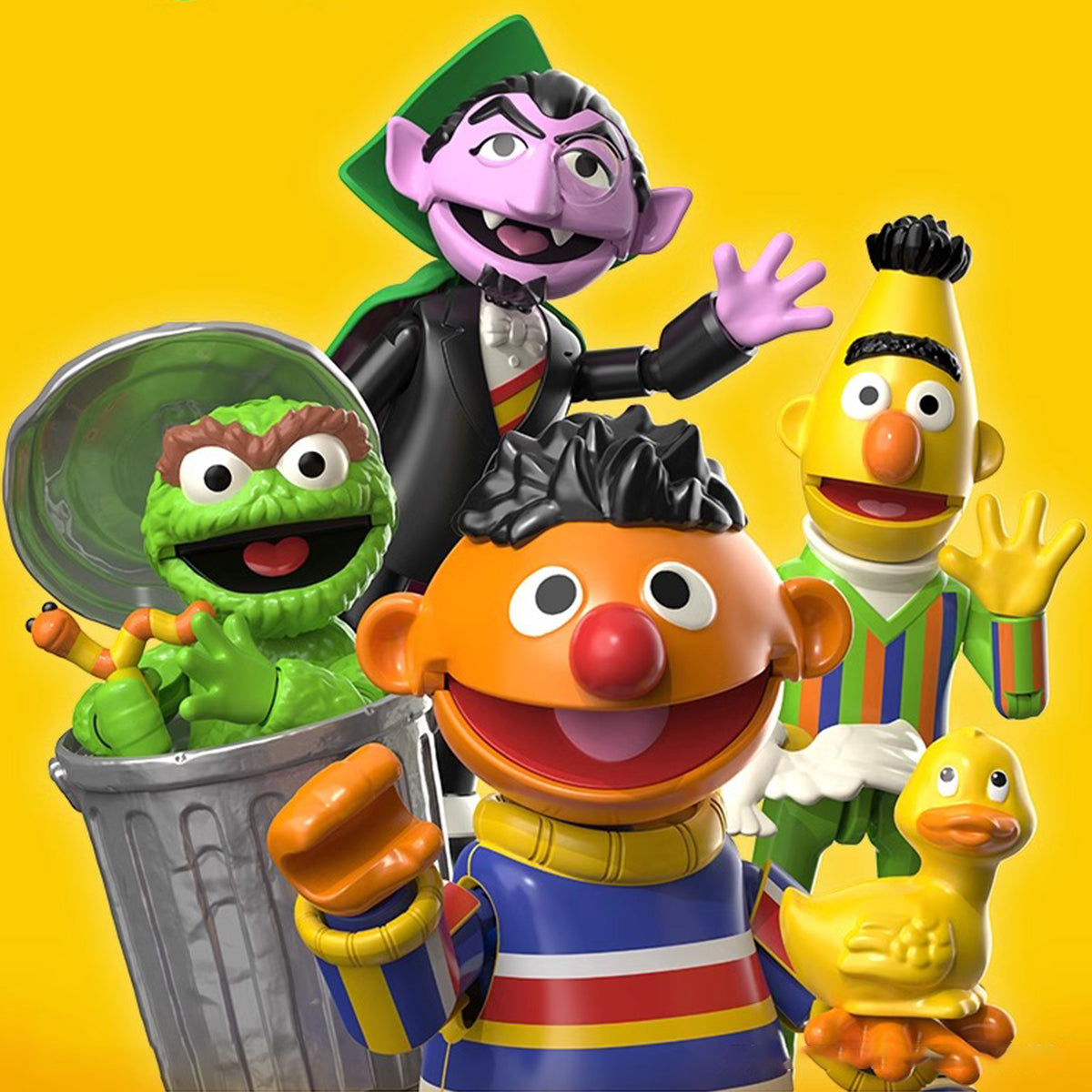 BLOKEES, Series 2 Sesame Street Partners Magical Edition Oscar/Ernie/Bert Action Figure