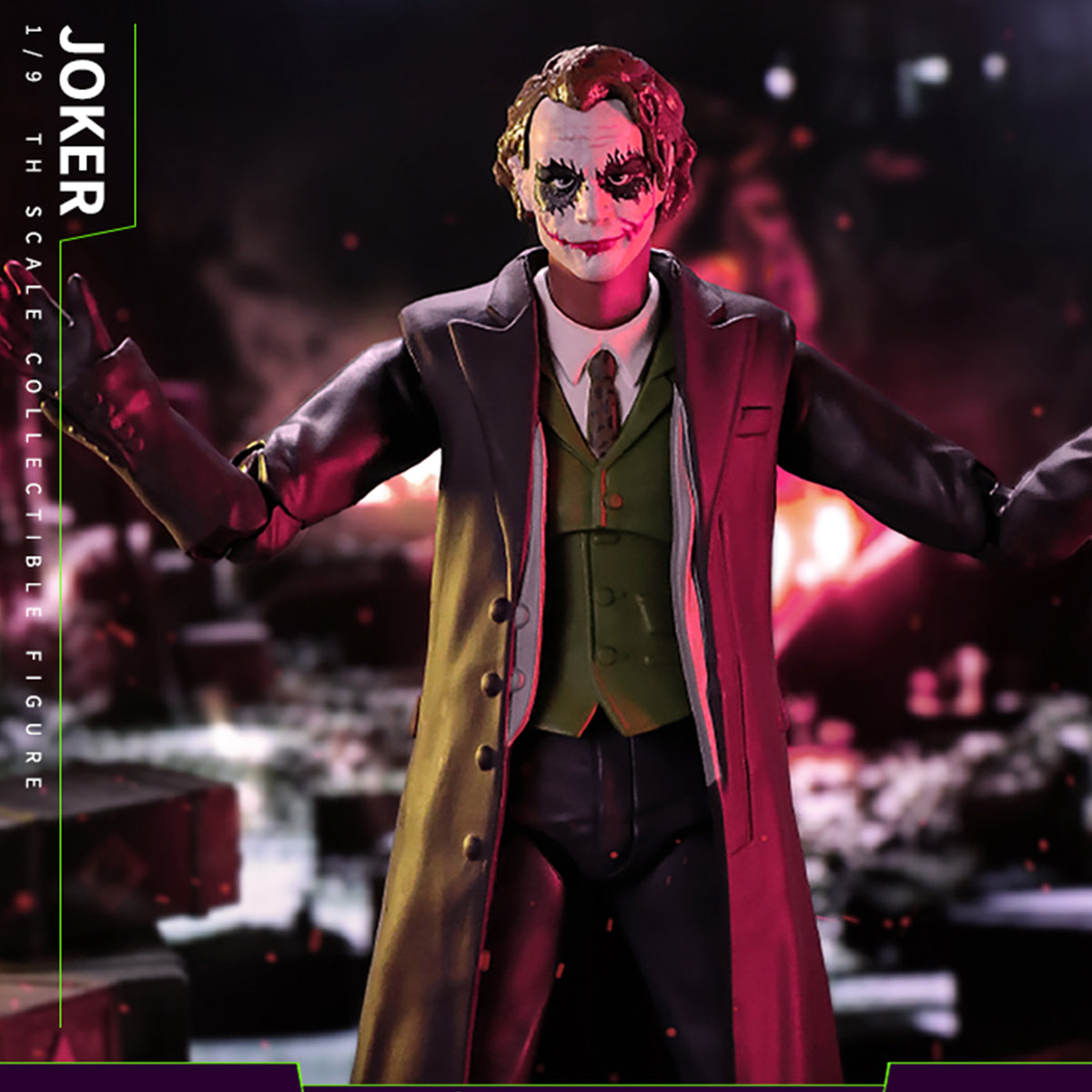 Ensemble complet Fondjoy : Heath Ledger, Joker, figurine miniature à l'échelle 1:9