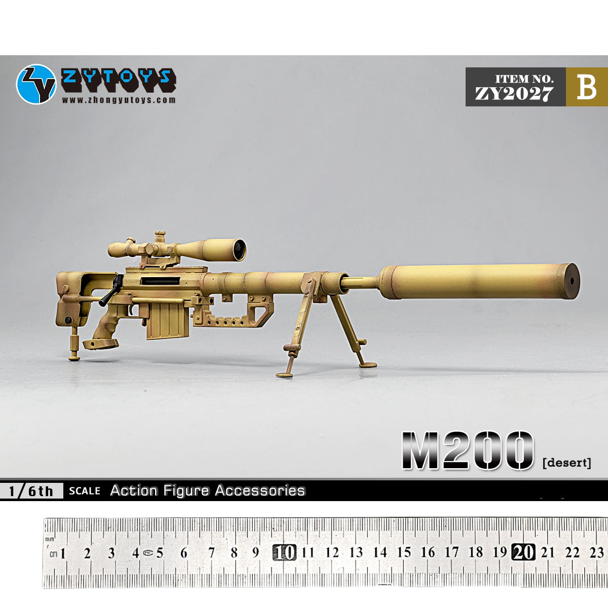 ZYTOYS, Sniper Rifle M200 Weapon Model, Doll Accessory for 12-inches Action Figurine