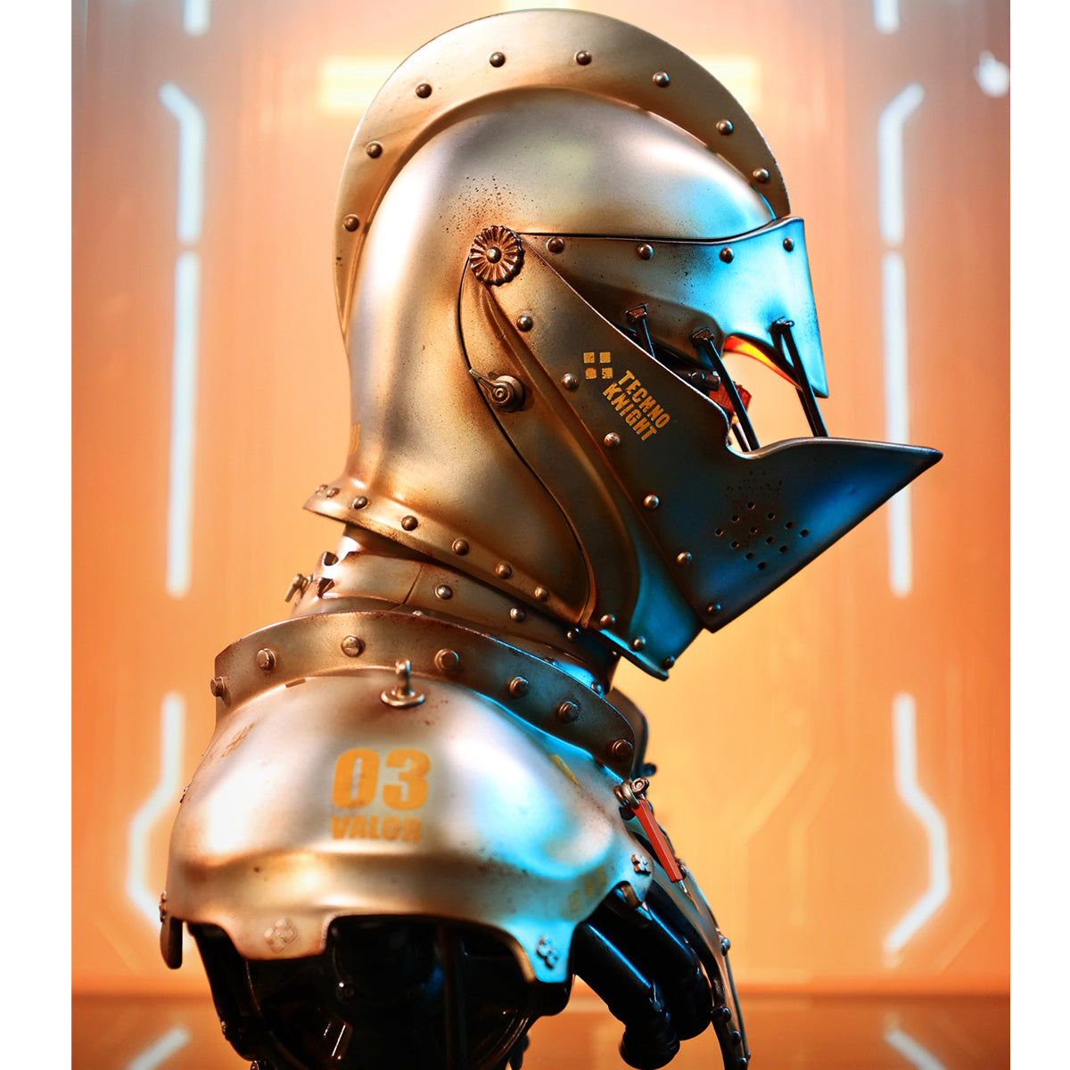 WeArtDoing, Cyber Knight Obsidian Dark/Star Silver/Gleam Void, Art Statue