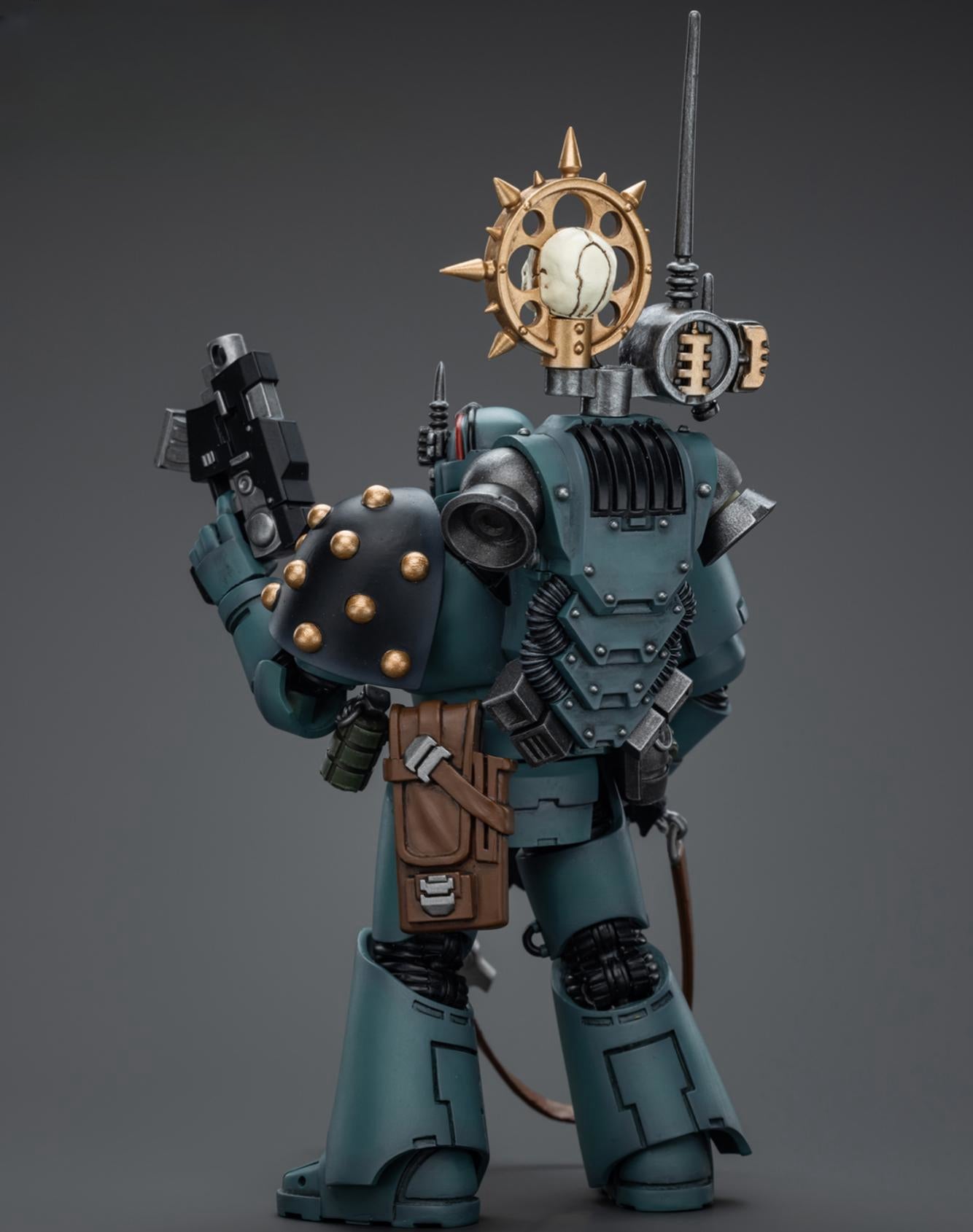 Figurine de collection JoyToy Warhammer The Horus Heresy : Sons of Horus MKVI Tactical Squad Legionary avec Nuncio Vox, figurines articulées à l'échelle 1:18 JT9473