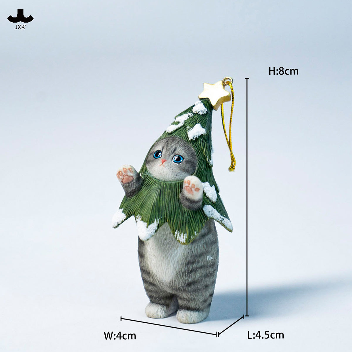 JXK Christmas Cat Tree Static Expertly Hand-Painted Lifelike Animal Figurine