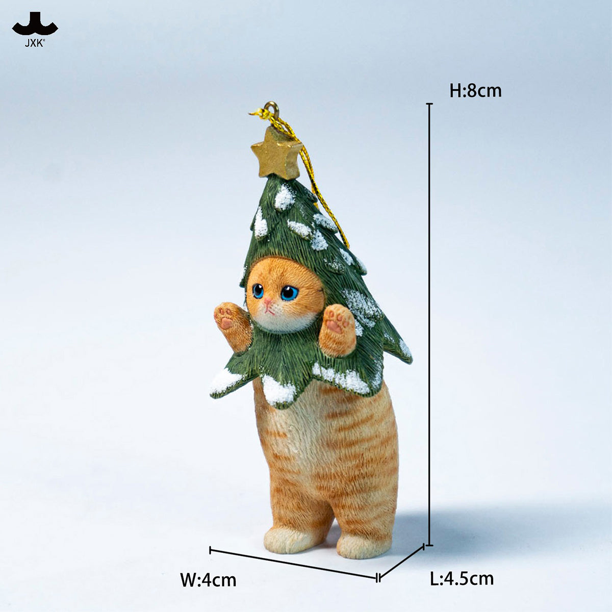 JXK Christmas Cat Tree Static Expertly Hand-Painted Lifelike Animal Figurine
