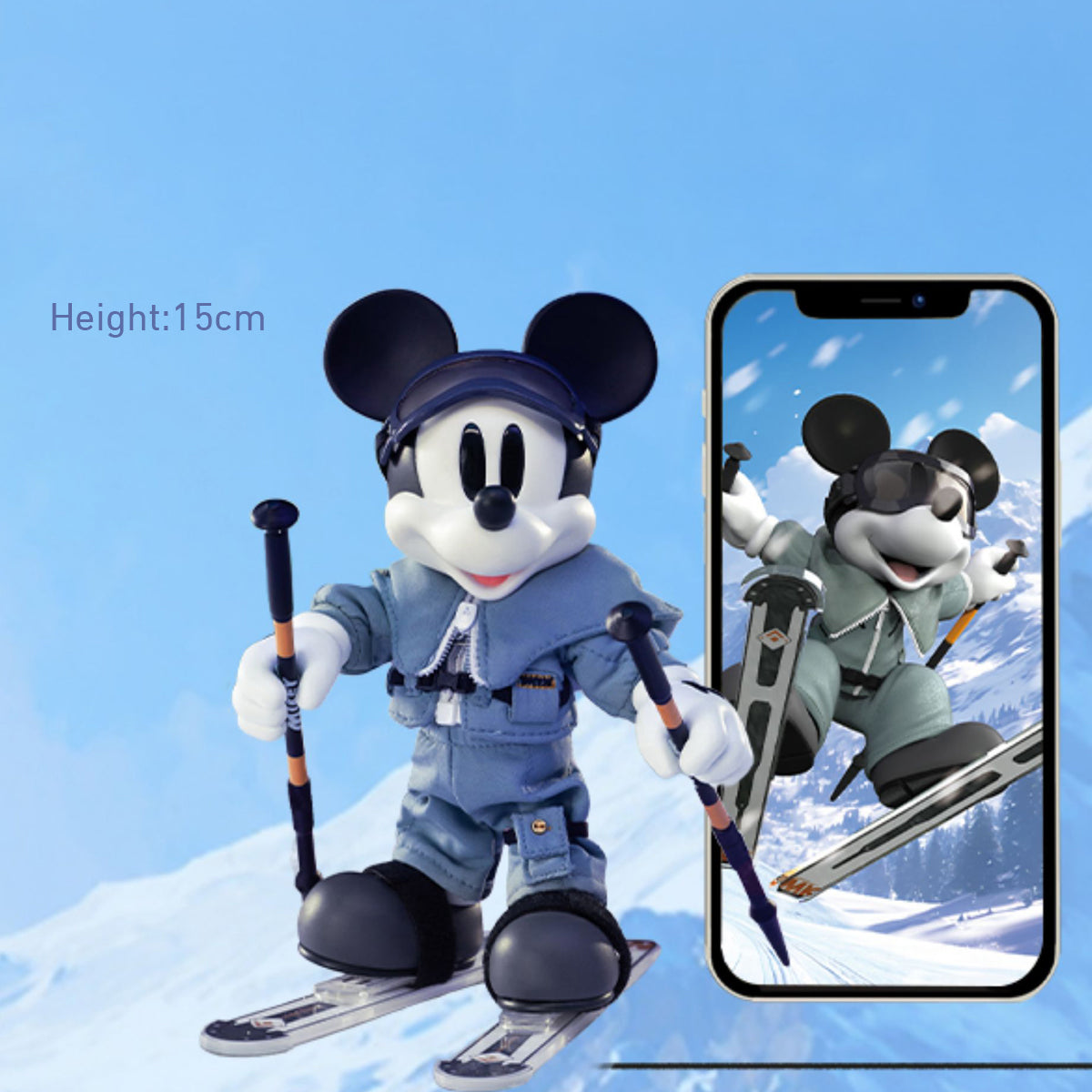 MORSTORM Disney Snow Board Club: Captain Mickey/Minnie Student/Coach Donald Duck/Daisy Student/Goofy Player Art Figurine
