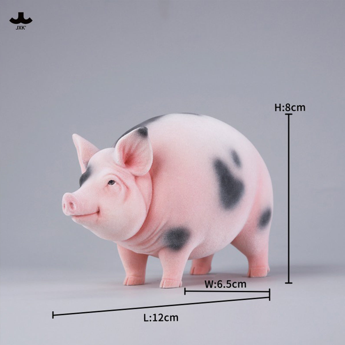 JXK Plump and Round Fat Pig (JXK343) Static Expertly Hand-Painted Lifelike Animal Figurine