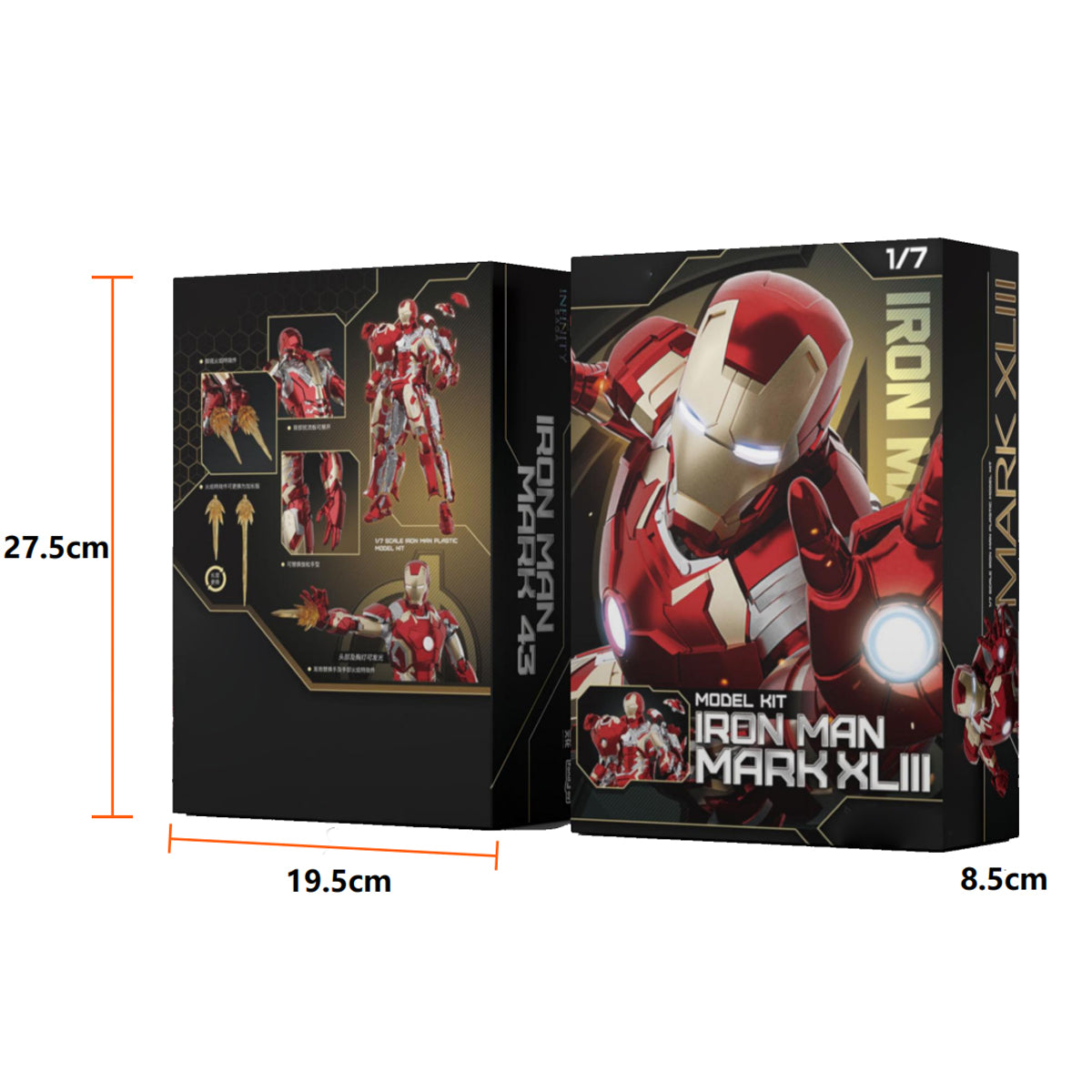 (Only Shipped to the US) Fondjoy, Iron Man MK43, 1/7 Scale Collectible Assembly Model Kits