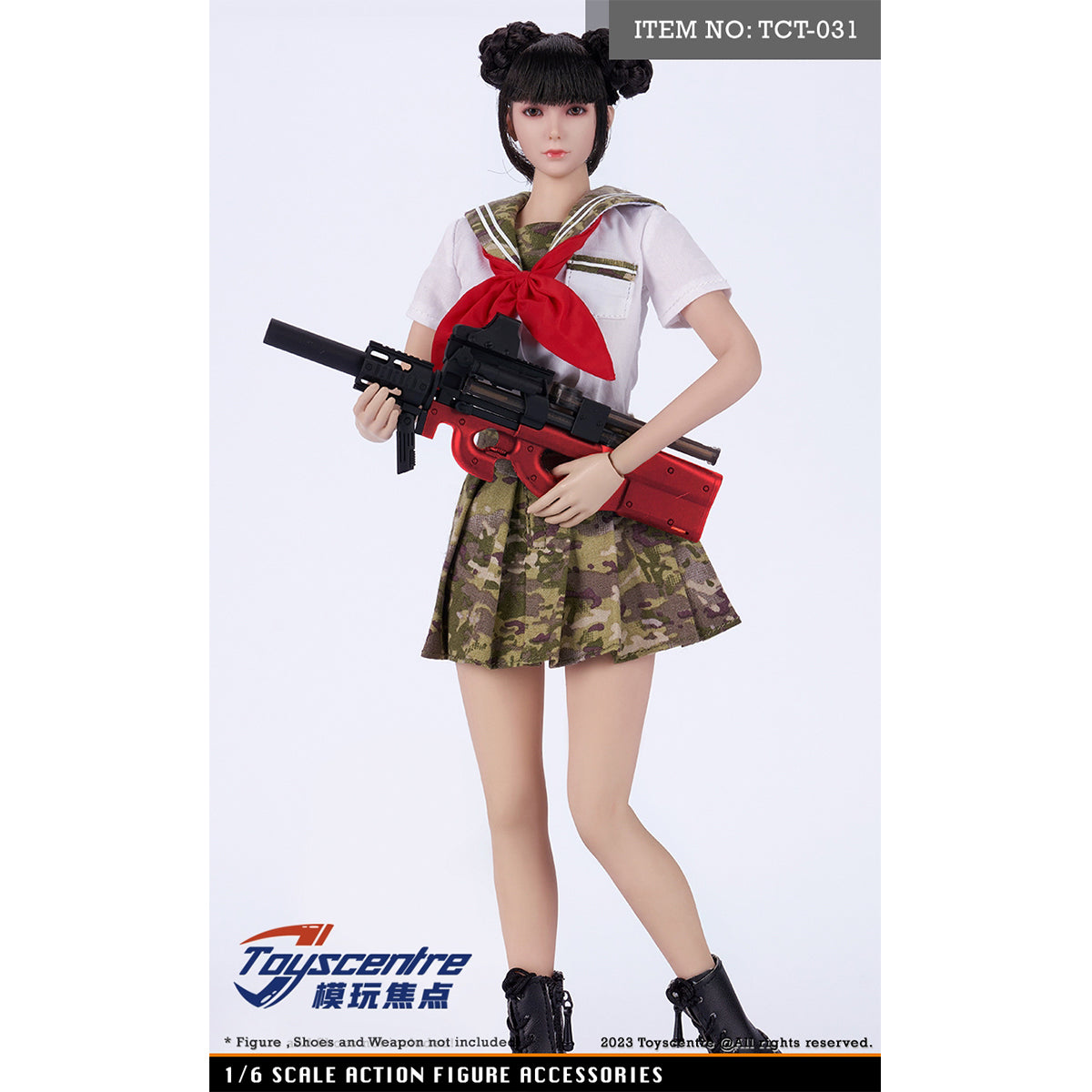 Toyscentre, Student Girl Shirt Tops JK Skirt, Doll Clothes Accessory for 12-inches Action Figurine