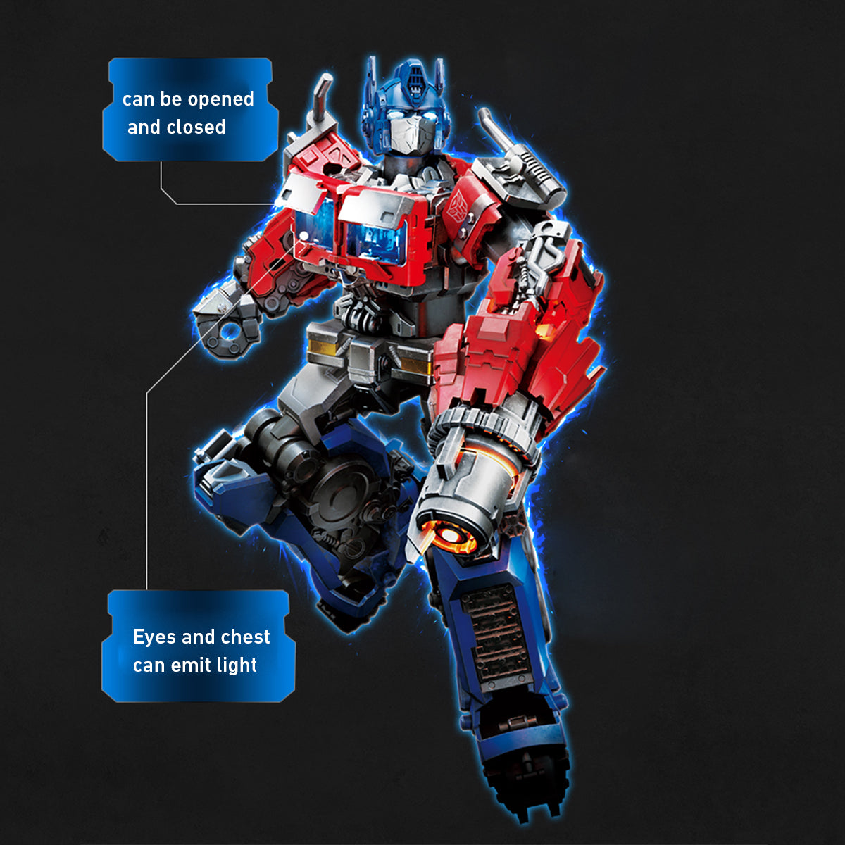 BLOKEES Assembly Model Kits: Transformers Classis Class - Optimus, Mecha Musume Style, Height 13cm Miniature Collectible PTZCYB