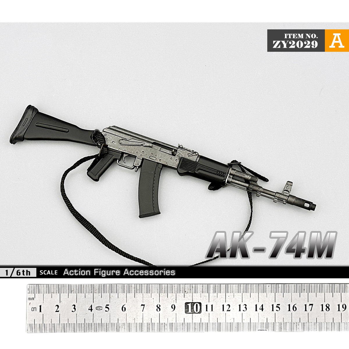 ZYTOYS, AK74M Russian Assault Rifle, Doll Accessory for 12-inches Action Figurine