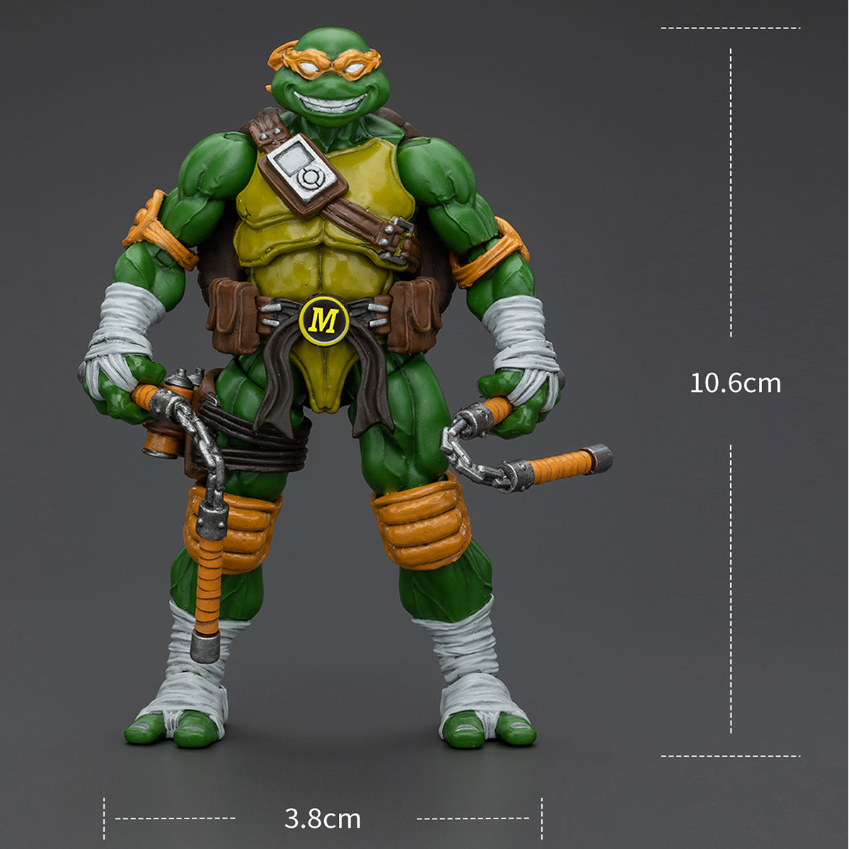Serie TMNT de JOYTOY: Tortugas Ninja Adolescentes Mutantes - Figuras de acción de Michelangelo a escala 1:18