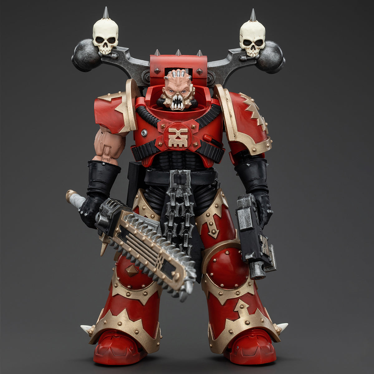 JOYTOY 1/18 World Eaters Khorne Berzerker with Eviscerator Chainsword JT00560 Action Figure