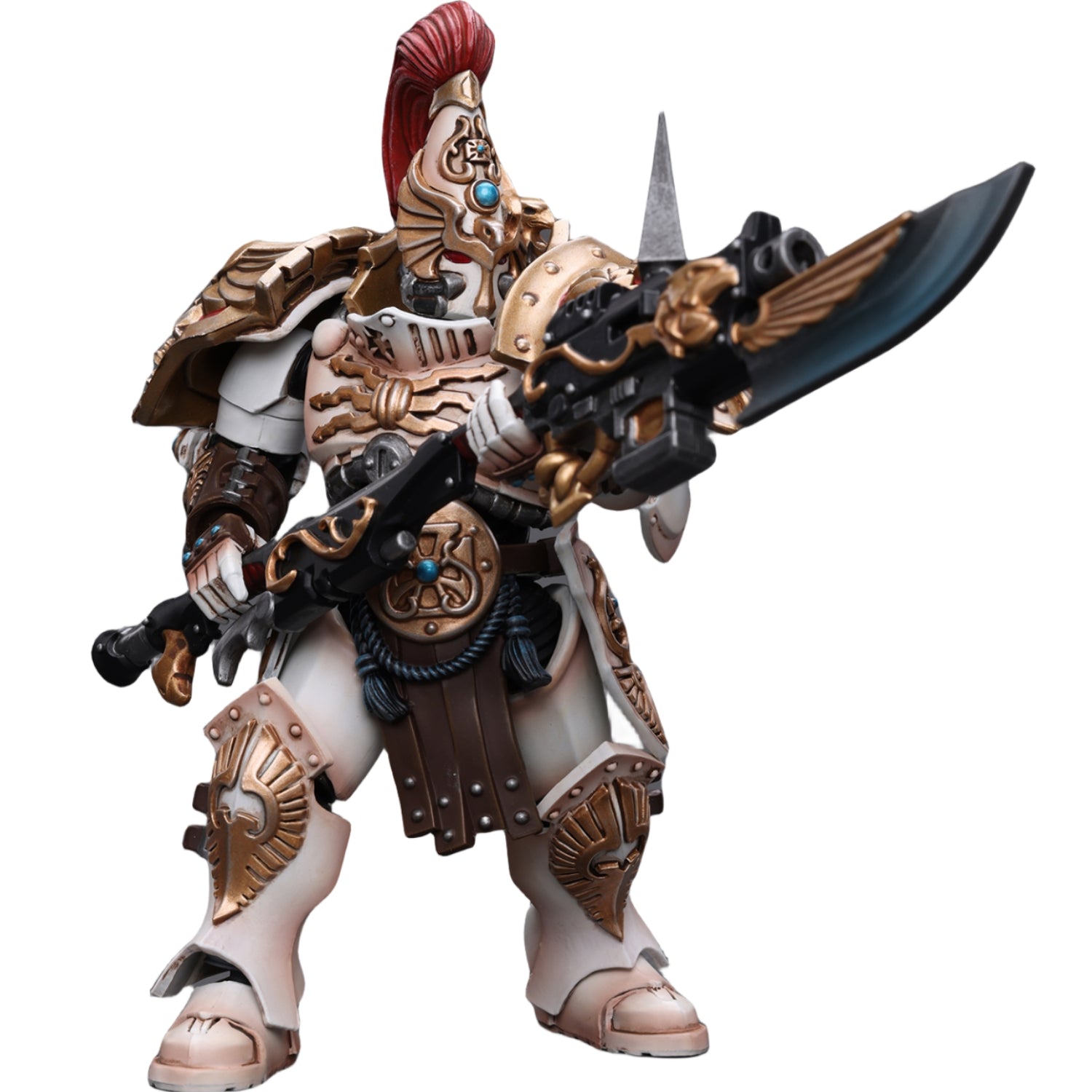JoyToy 40K Figurine de collection : Adeptus Custodes Montre solaire Vexilus Praetor Figurines à l'échelle 1/18