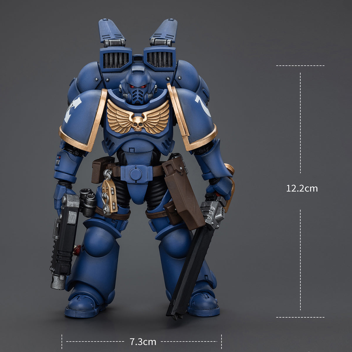 Figurine de collection JoyToy Warhammer 40K : Ultramarines Jump Pack Intercessors Intercessor 2, figurines articulées à l'échelle 1:18 JT4393