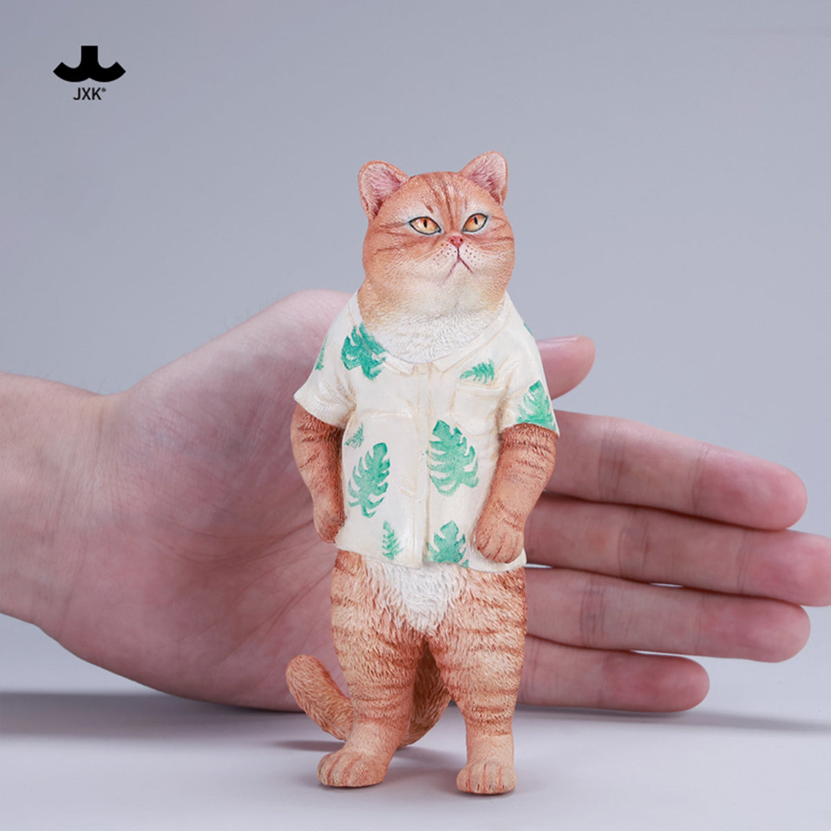 JXK, Tropical Cat Stand, Static Cat Animal Figurine