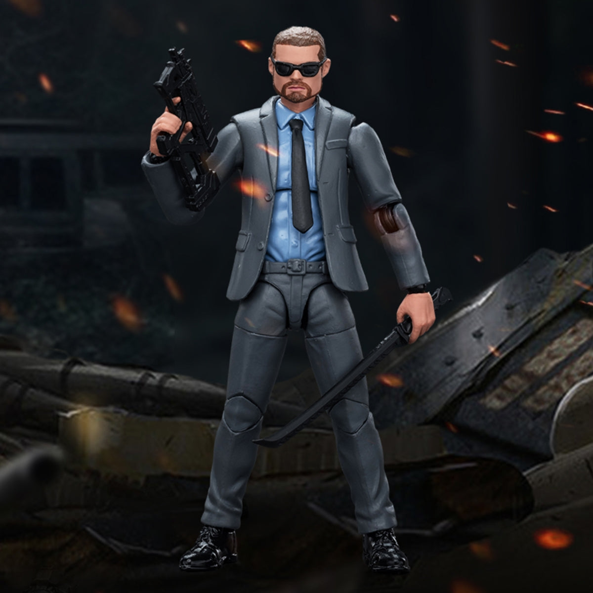 Figurine de collection JoyToy Hardcore Coldplay : Pack promotionnel Army Builder, figurine 17, échelle 1:18, JT9633