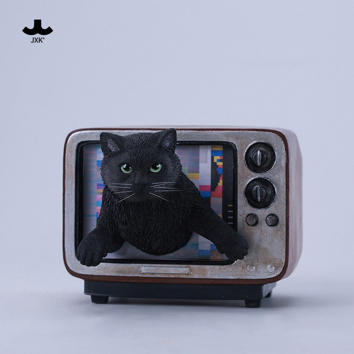 JXK Channel Cat Static Expertly Hand-Painted Lifelike Animal Figurine