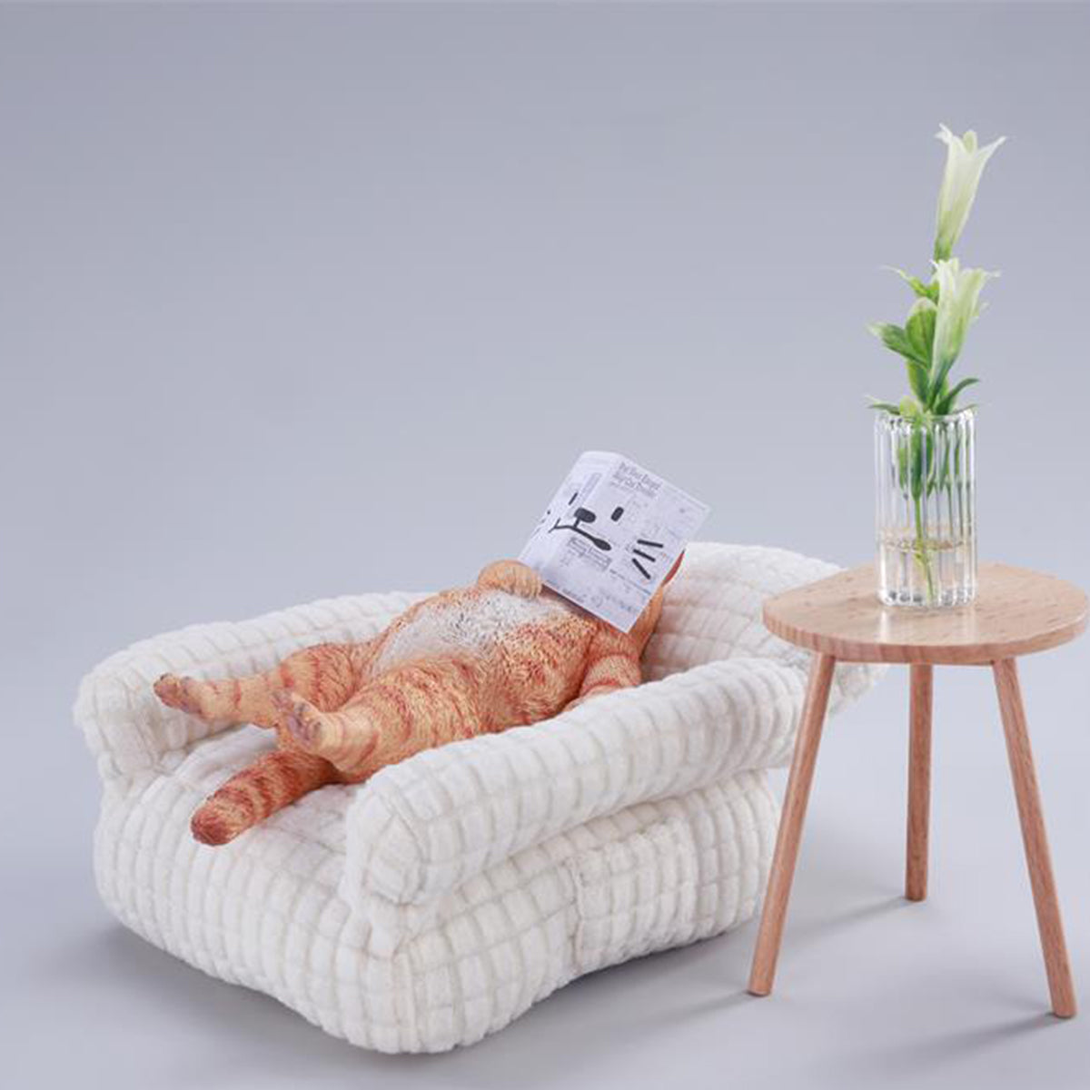 JXK, Lazybones Cat, Static Animal Figurine