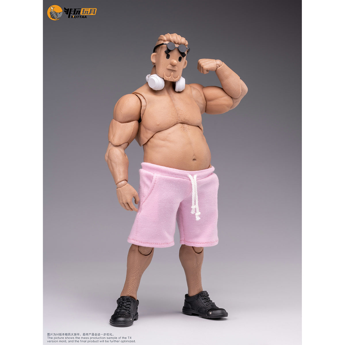 NOTTAA, Articulated joints Middle-aged Square-headed Suntan-Skined, 1/12 Scale Action Figure Body